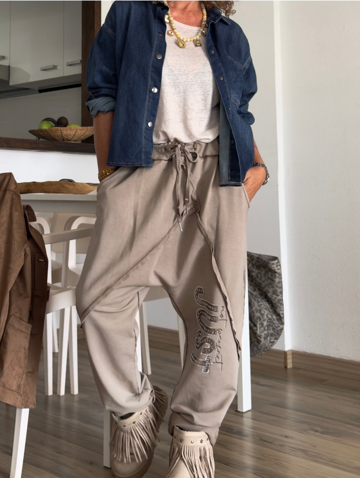PANT BAGGY STRASS