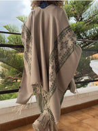 PONCHO ETNIC KAKI