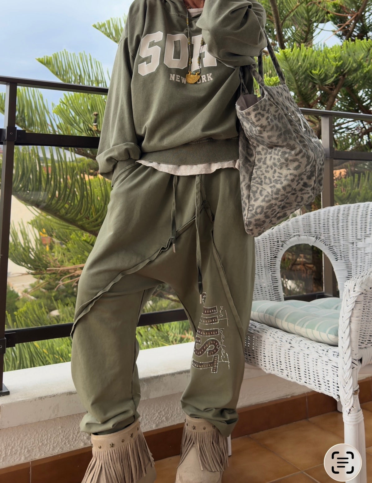 PANT BAGGY STRASS