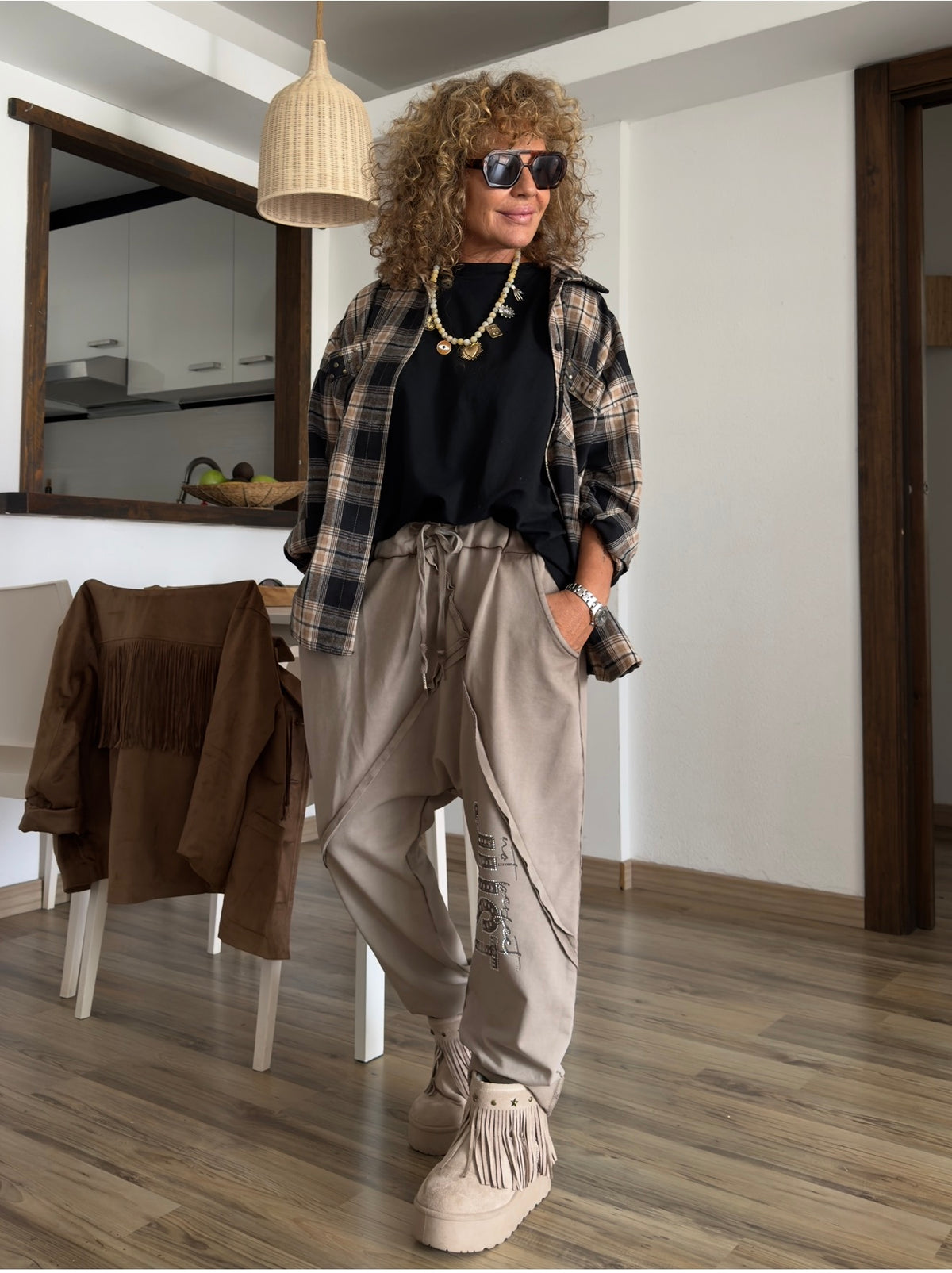 PANT BAGGY STRASS